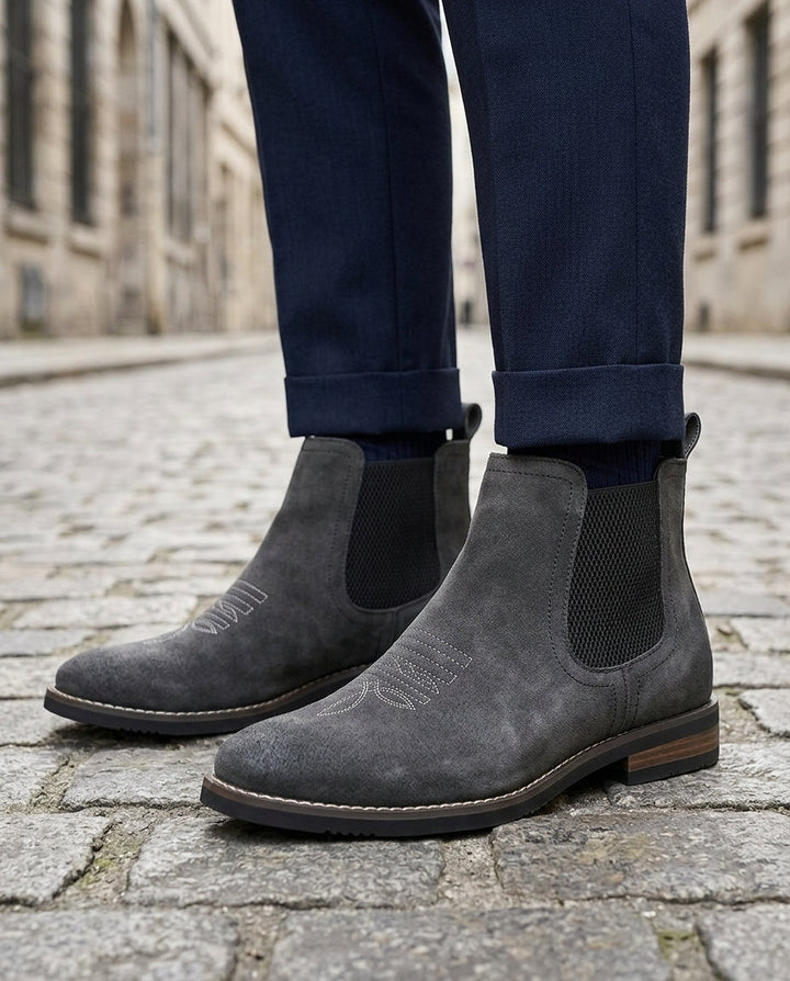 Men's Chelsea Boots with Elastic Side Panels