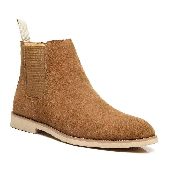 Men's Suede Chelsea Boots with Pull Tab