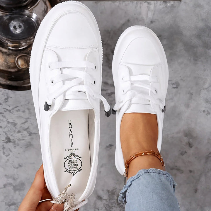 Women's Platform Low-Top Lace-Up Sneakers