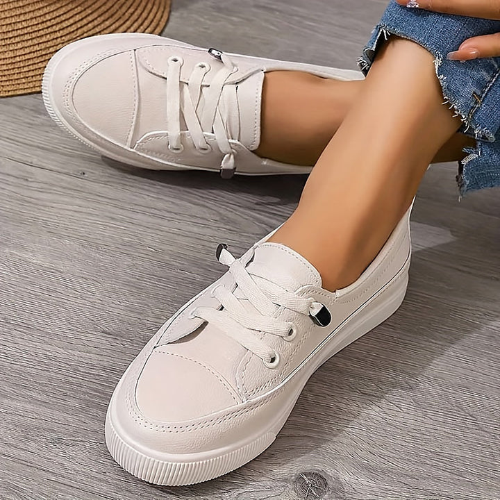 Women's Platform Low-Top Lace-Up Sneakers