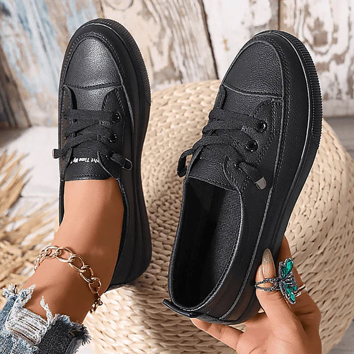 Women's Platform Low-Top Lace-Up Sneakers