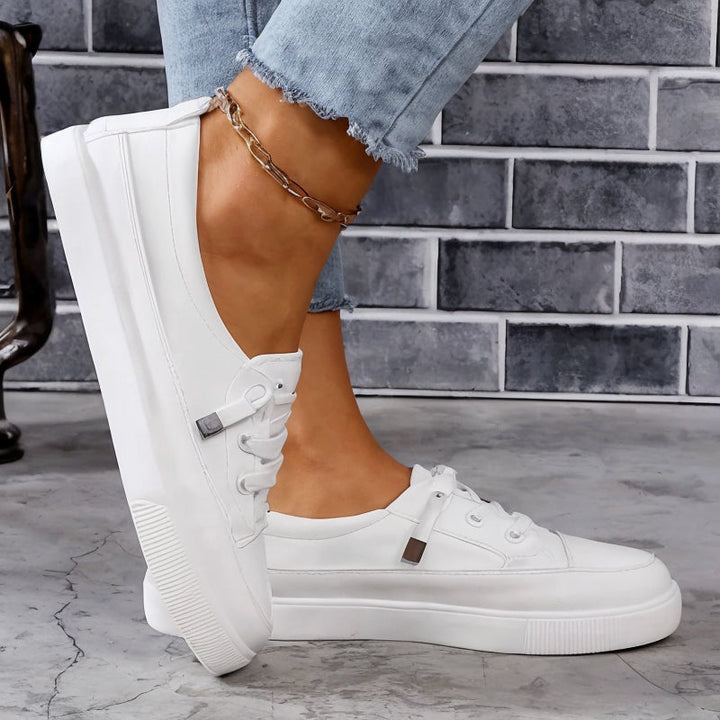 Women's Platform Low-Top Lace-Up Sneakers