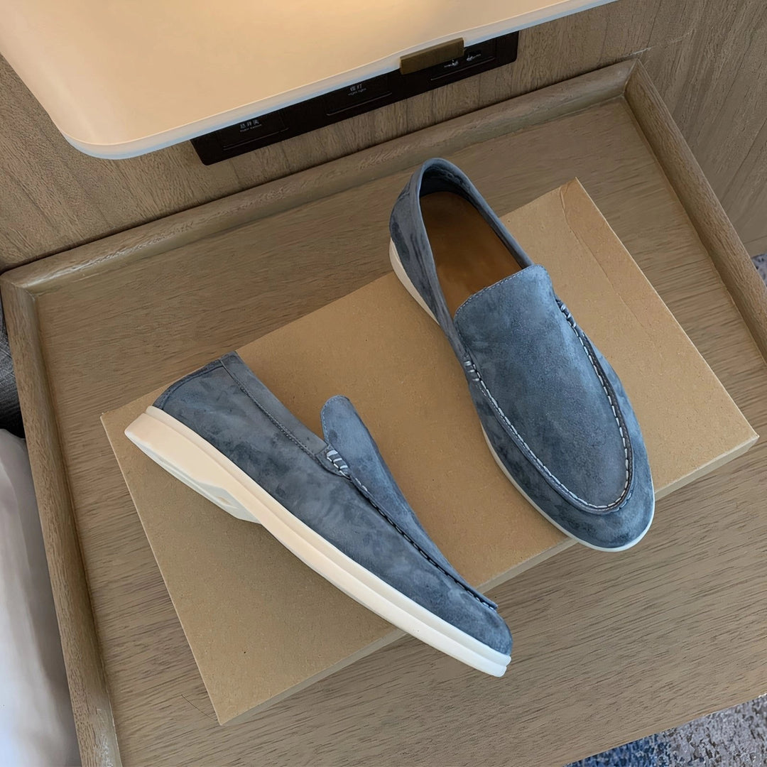 Men's Leather Slip-On Loafers with Comfort Fit