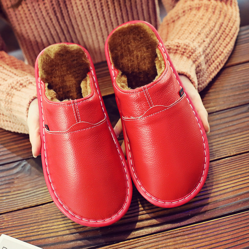 Fur-Lined Slippers with Waterproof Sole