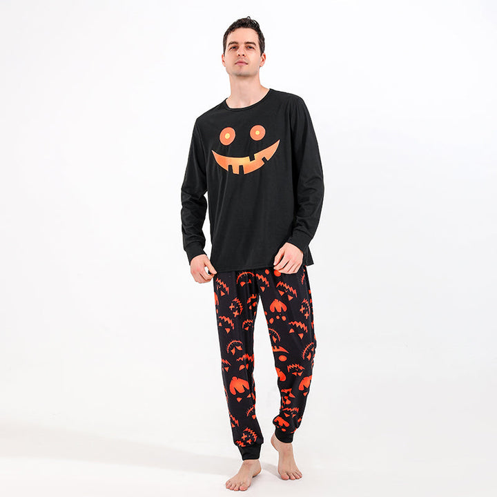 Women's Pumpkin Face Halloween Pajama Set