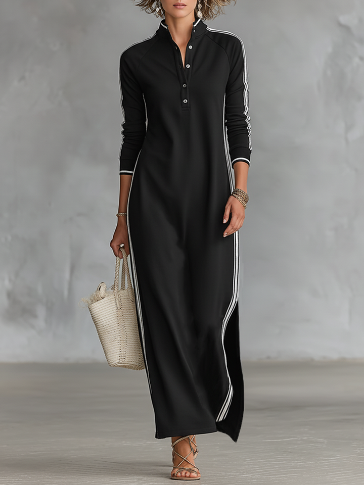 Women's Long Sleeve Maxi Shirt Dress