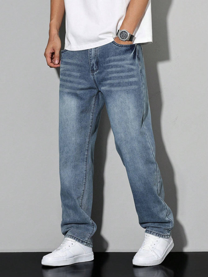 Men's Straight Leg Denim Pants