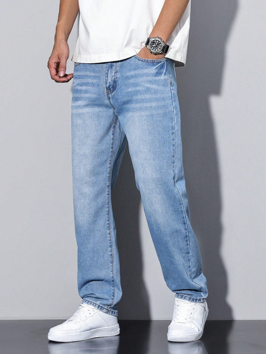 Men's Straight Leg Denim Pants