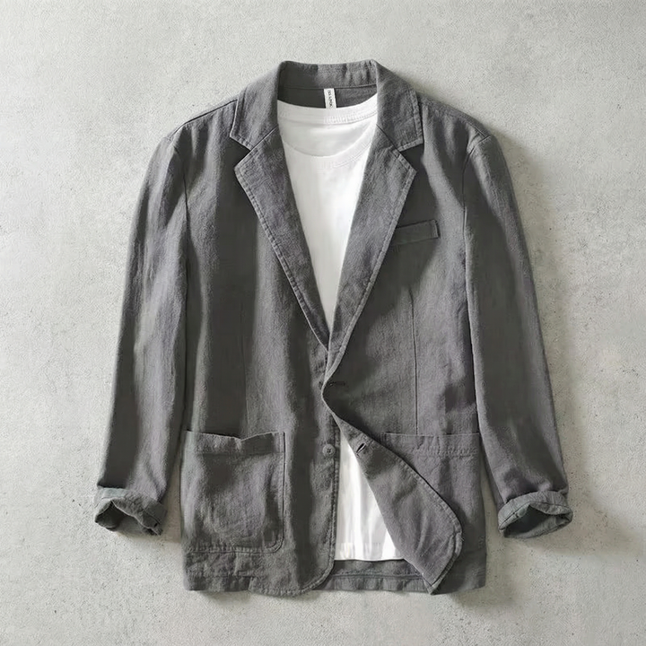 Men's Linen Blend Blazer Jacket in a Relaxed Fit