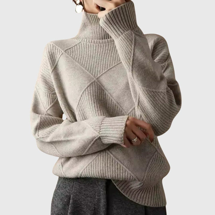 Women's Chunky Knit Turtleneck Sweater