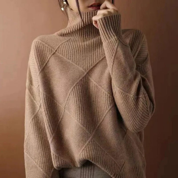 Women's Chunky Knit Turtleneck Sweater