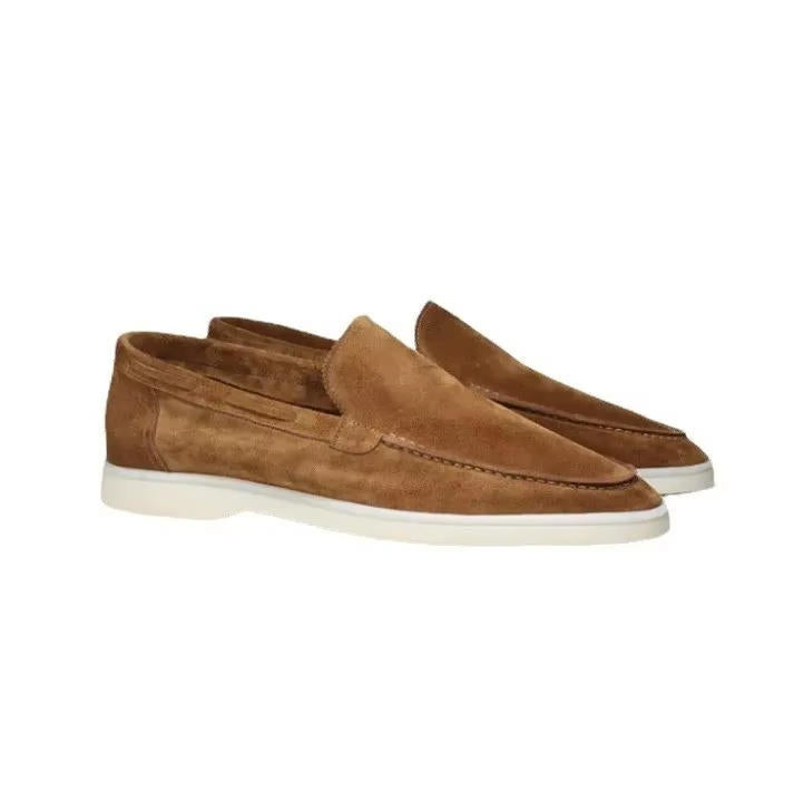Men's Suede Yacht Loafers with Cushioned Insole