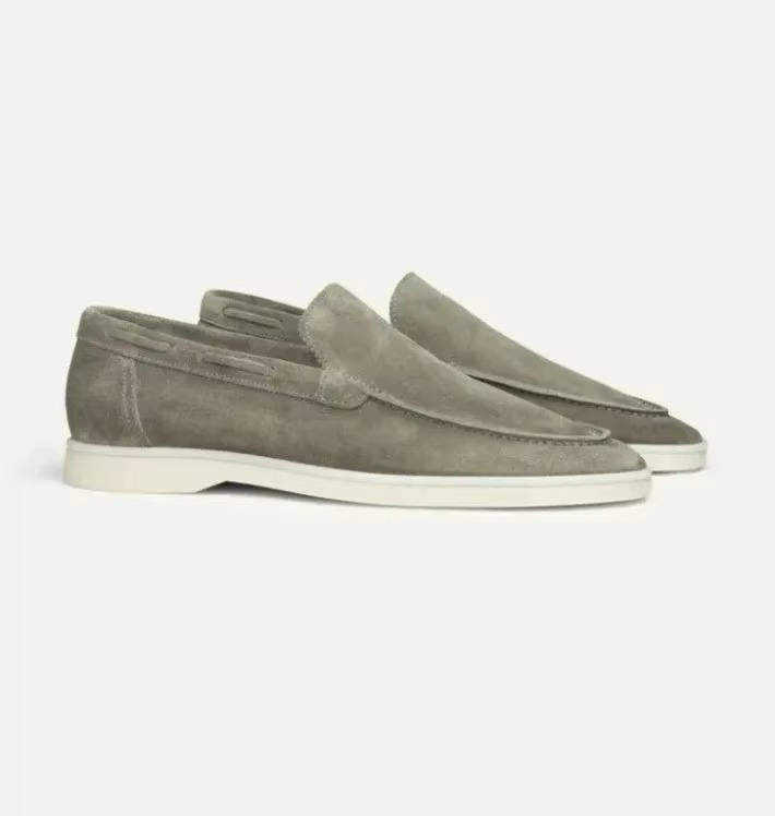 Men's Suede Yacht Loafers with Cushioned Insole