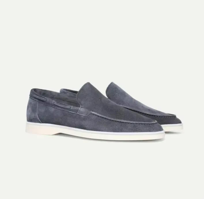 Men's Suede Yacht Loafers with Cushioned Insole