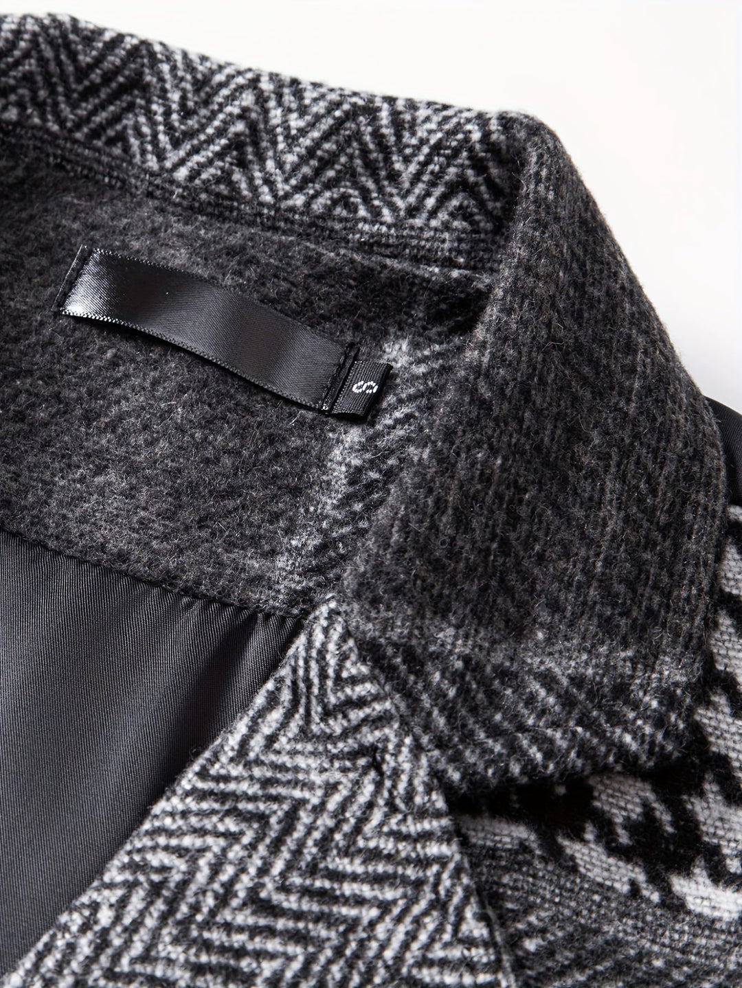 Men's Patchwork Tweed Suit Vest with Notch Lapel