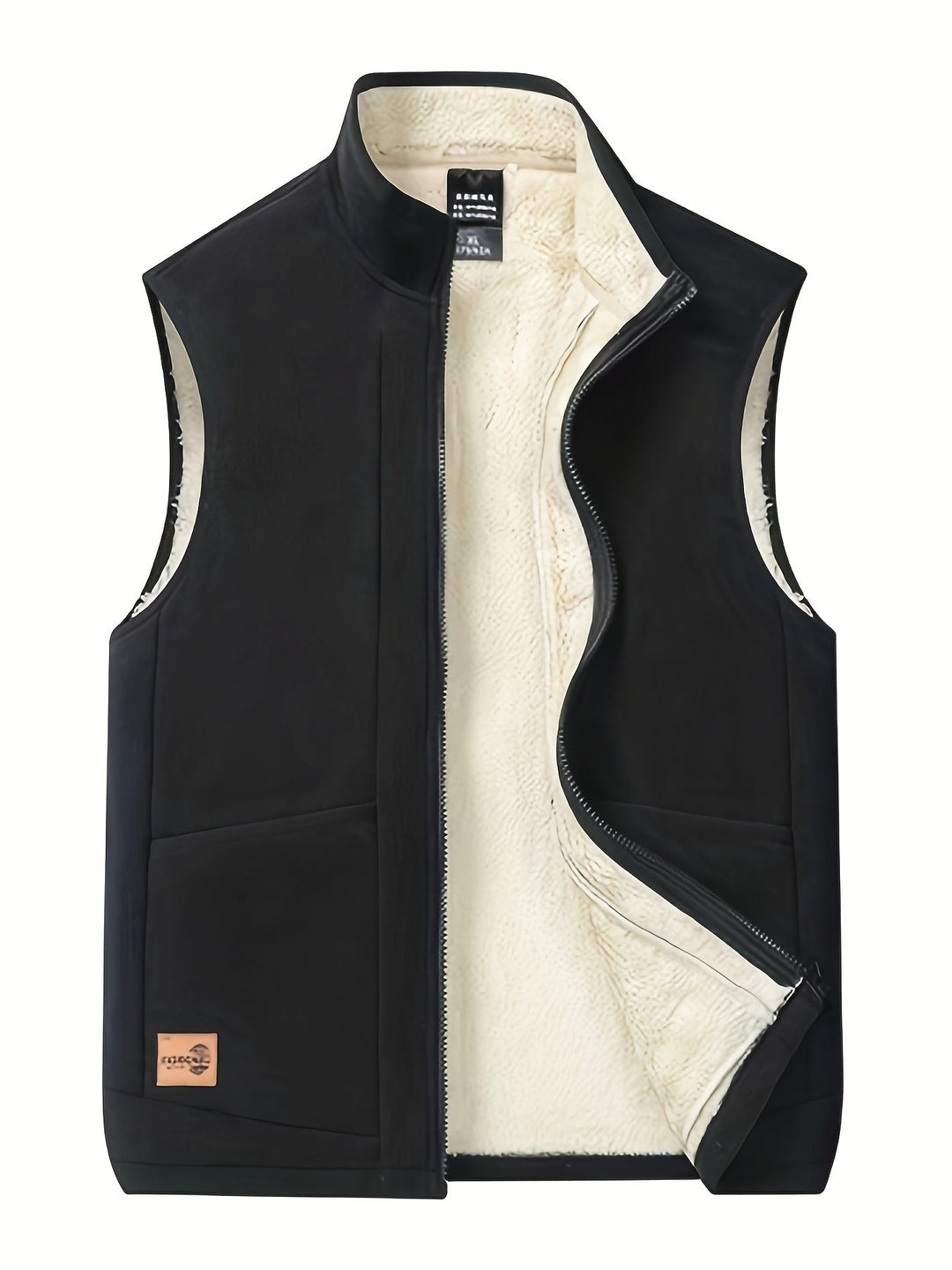 Men's Fleece Sherpa-Lined Zip Vest