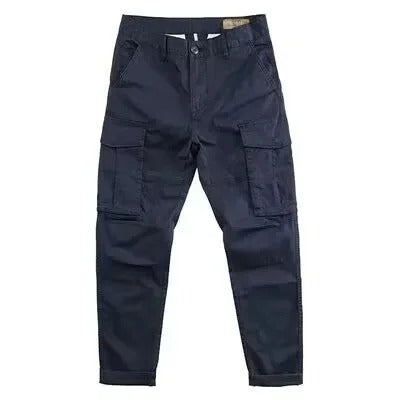 Men's Cotton Cargo Pants with Tapered Fit