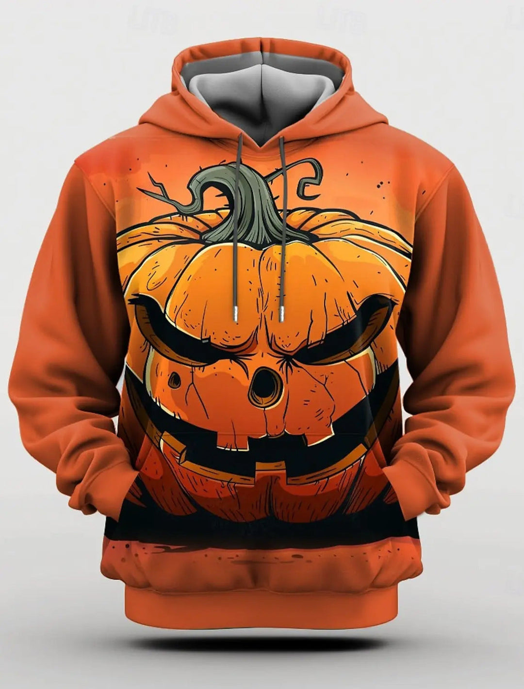 Men's Pumpkin Face Halloween Hoodie