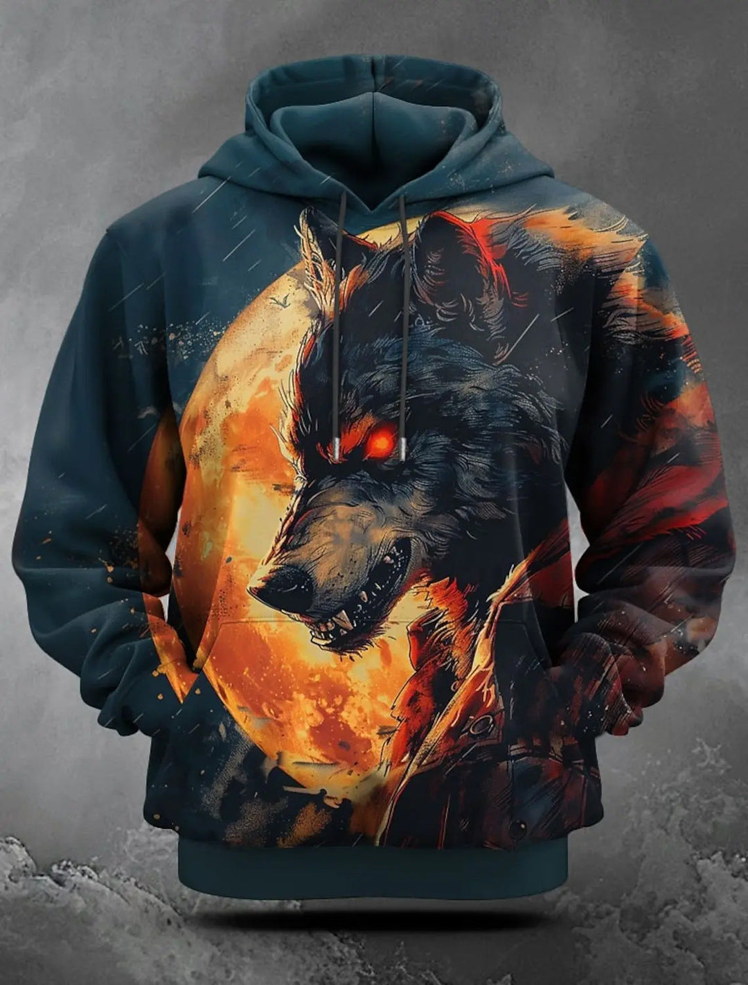 Men's Pumpkin Face Halloween Hoodie