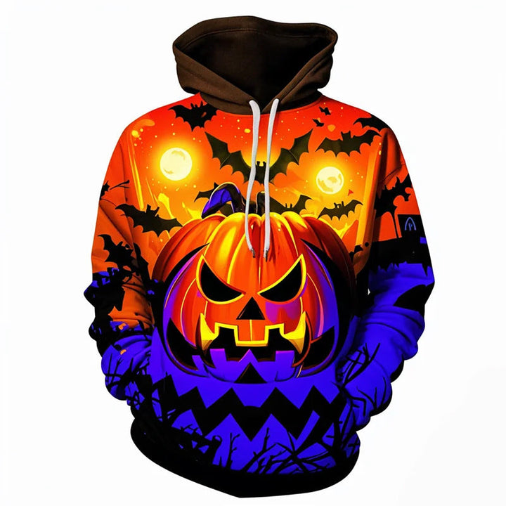 Men's Pumpkin Face Halloween Hoodie