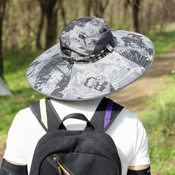 Men's Camo-Print Wide-Brim Hiking Hat