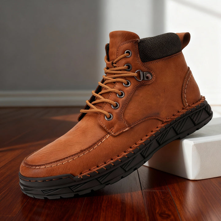 Men's Leather Lace-Up Ankle Boots