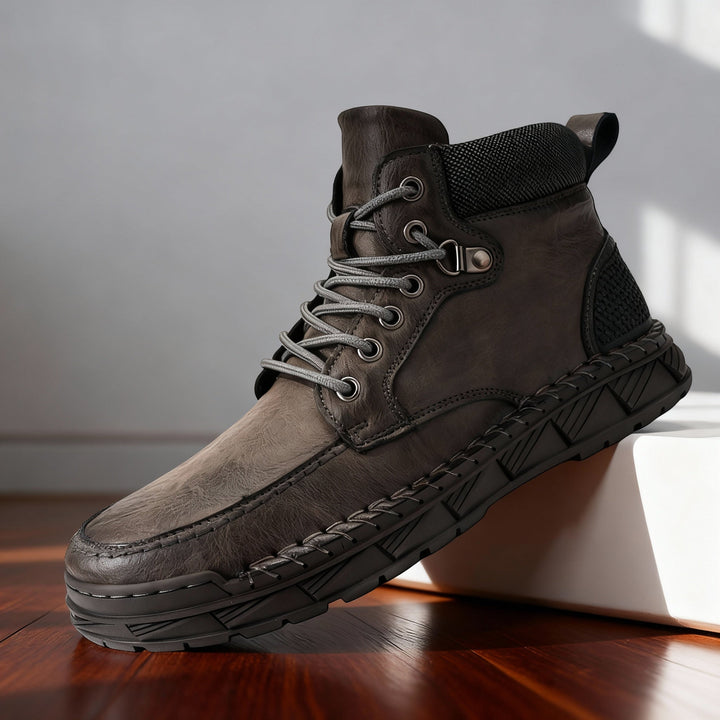 Men's Leather Lace-Up Ankle Boots