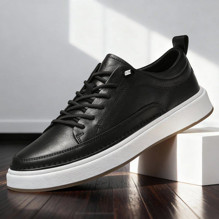 Minimalist Leather Lace Up Sneakers