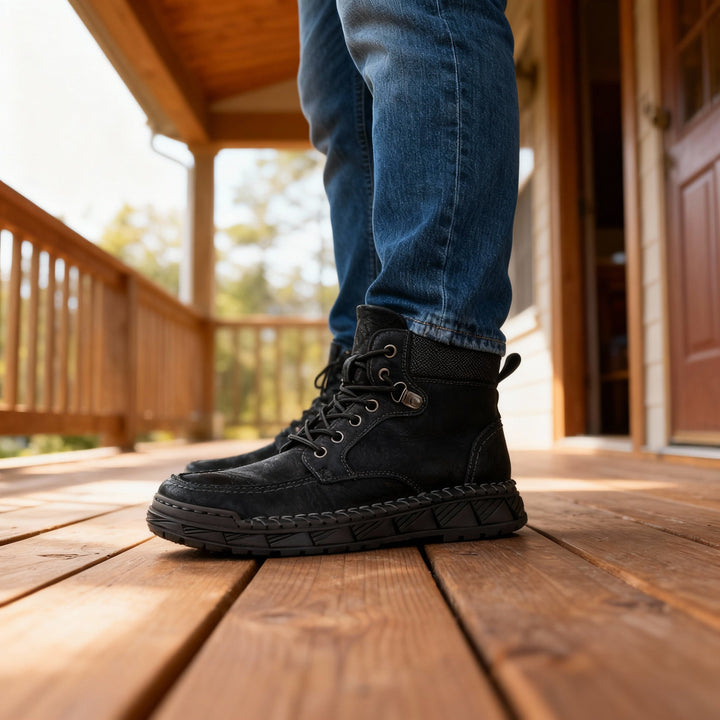 Men's Leather Lace-Up Ankle Boots