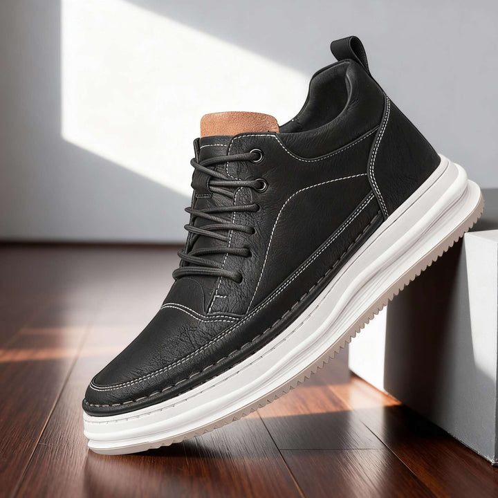 Men's Lace Up Leather Sneakers