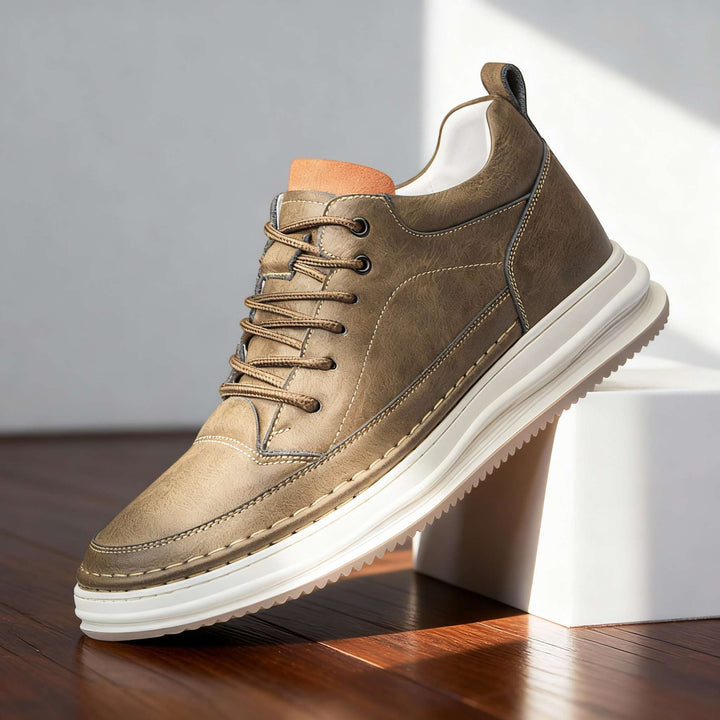 Men's Lace Up Leather Sneakers
