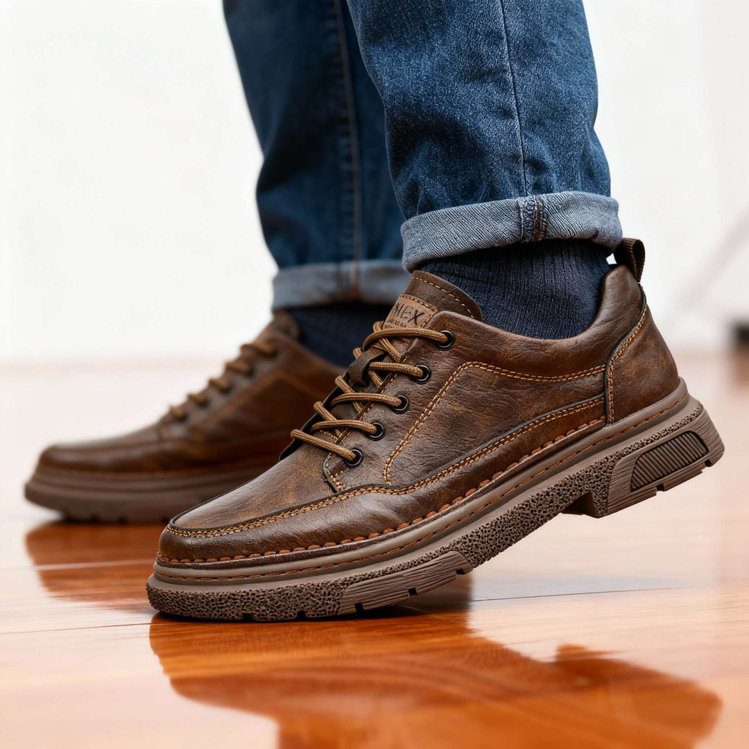 Comfortable Lace Up Leather Sneakers