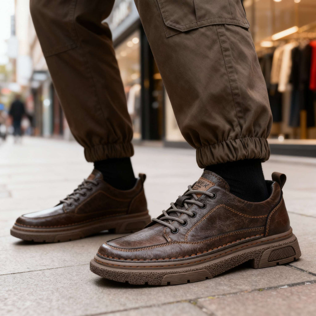 Comfortable Lace Up Leather Sneakers