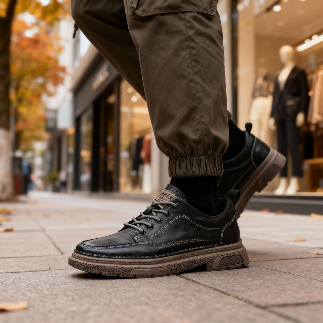 Comfortable Lace Up Leather Sneakers