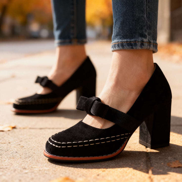 Vintage Block Heel Mary Jane Pumps