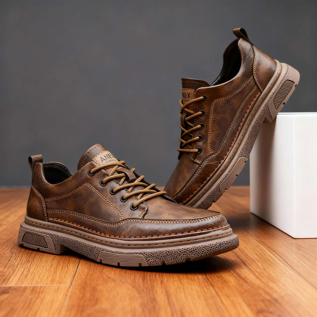 Comfortable Lace Up Leather Sneakers