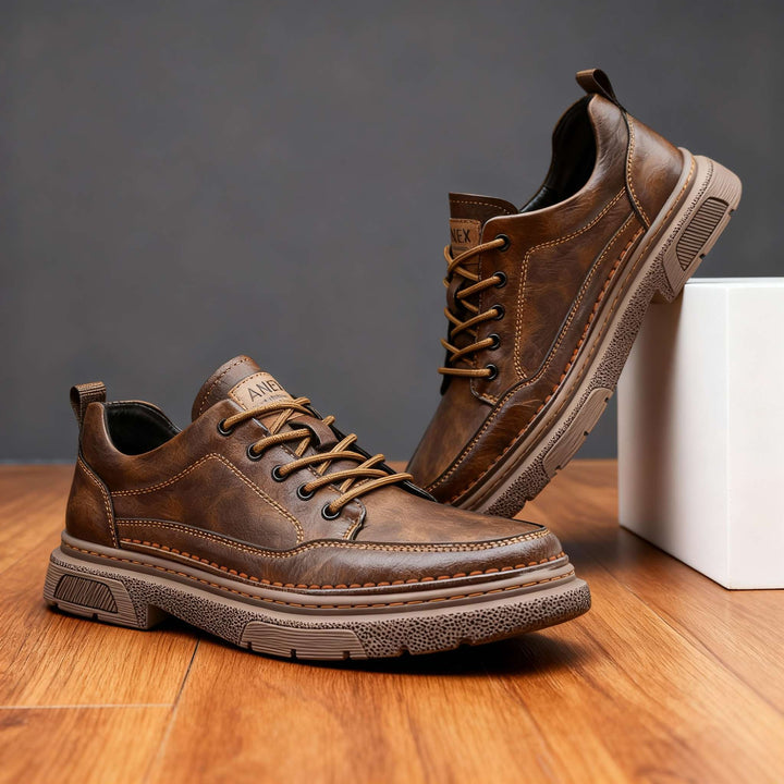 Comfortable Lace Up Leather Sneakers