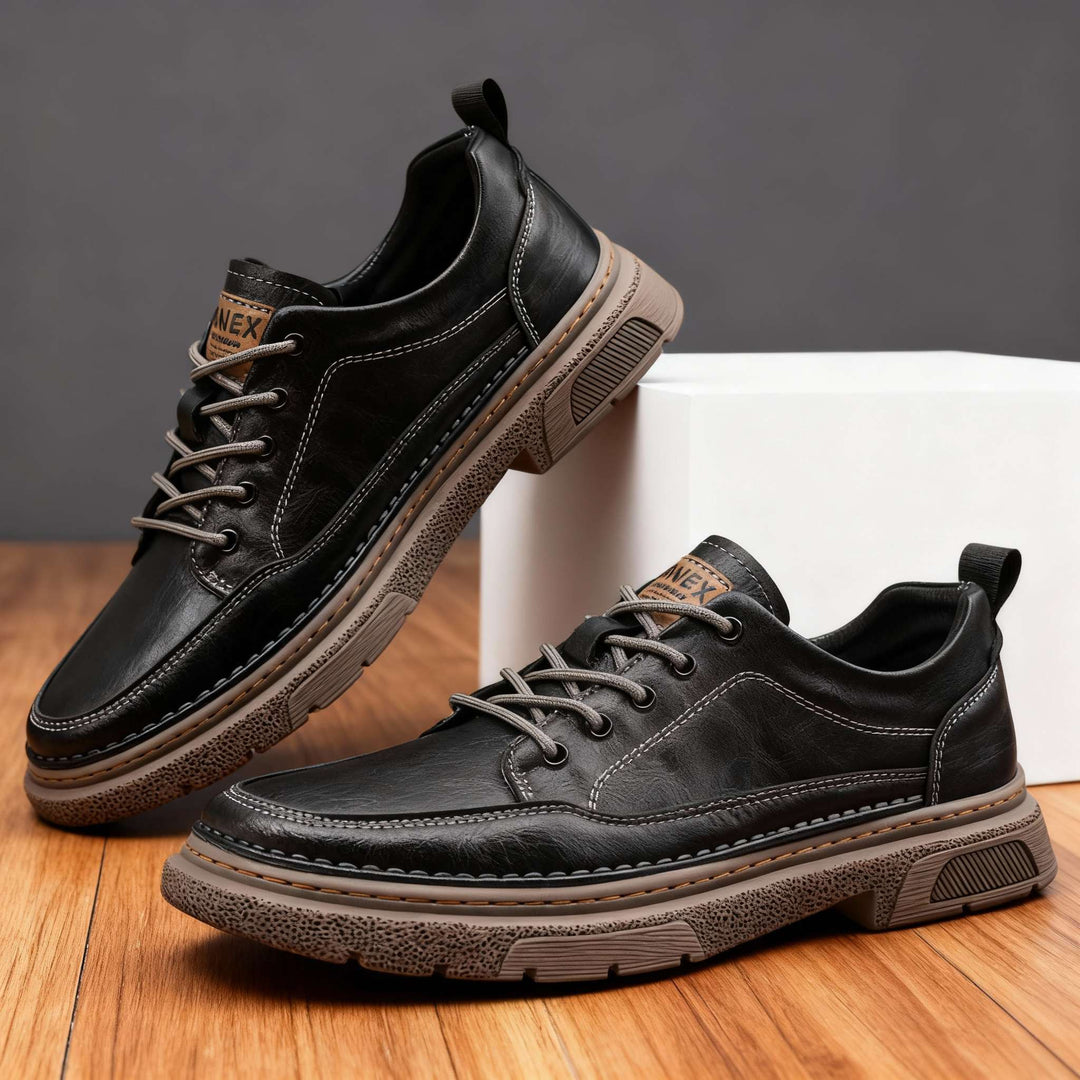 Comfortable Lace Up Leather Sneakers