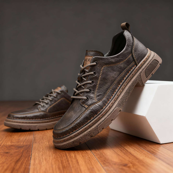 Comfortable Lace Up Leather Sneakers