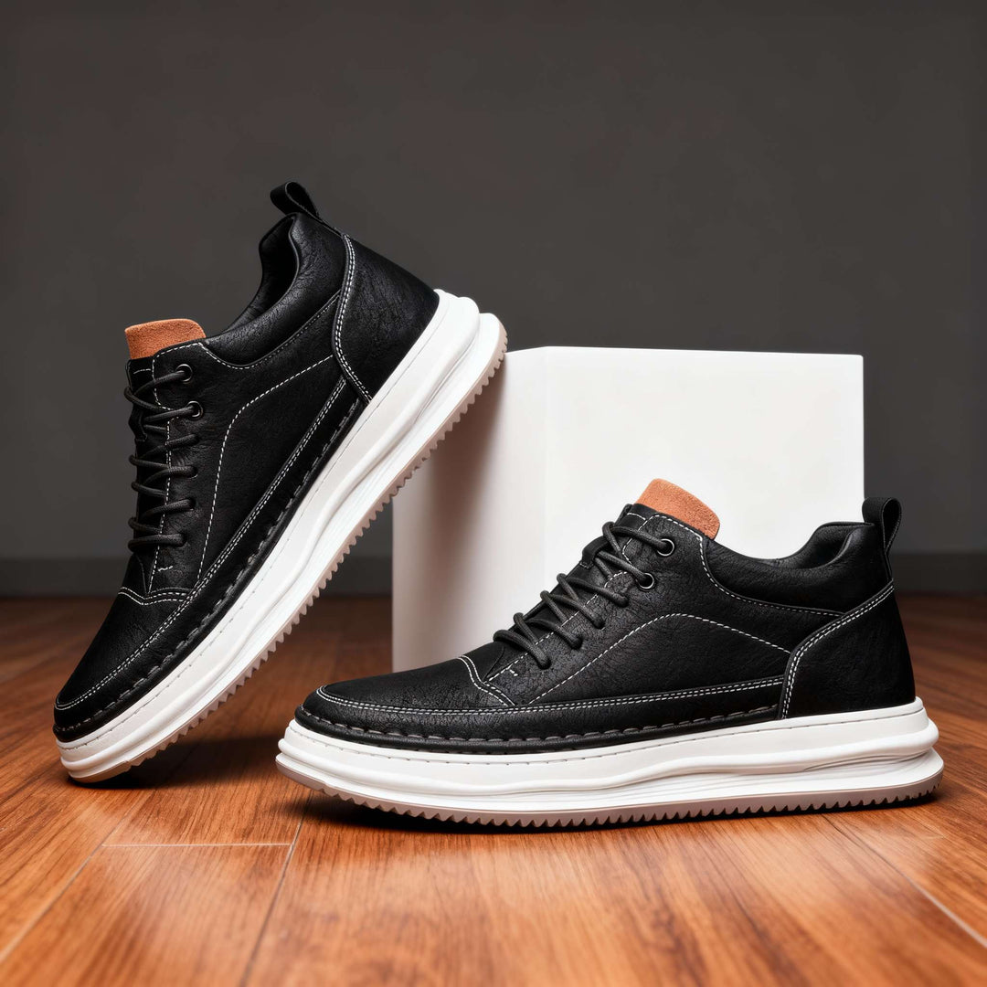 Men's Lace Up Leather Sneakers