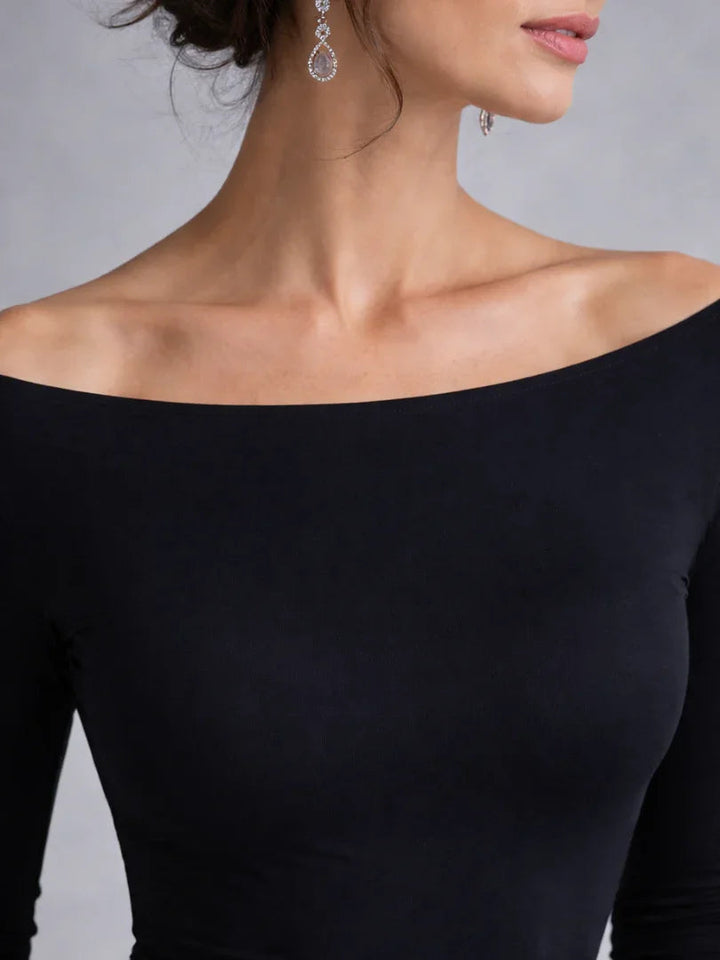 Women's Off-Shoulder Long Sleeve Maxi Dress