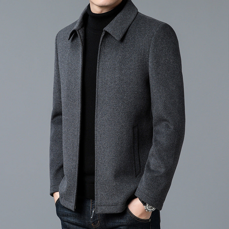 Men's Zip Front Wool Jacket
