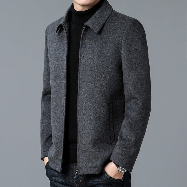 Men's Zip Front Wool Jacket