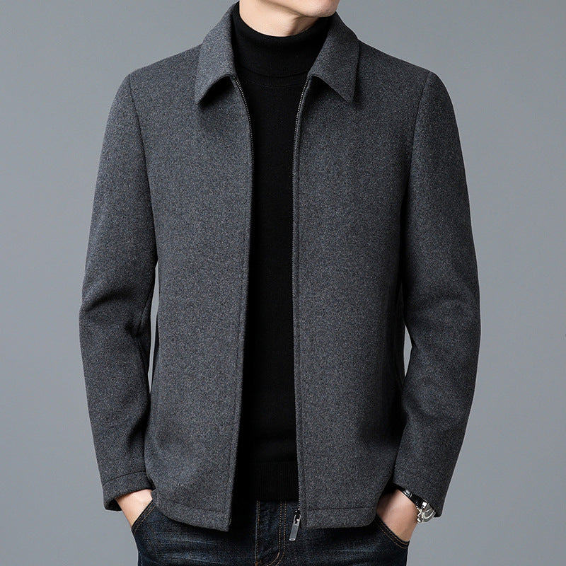 Men's Zip Front Wool Jacket