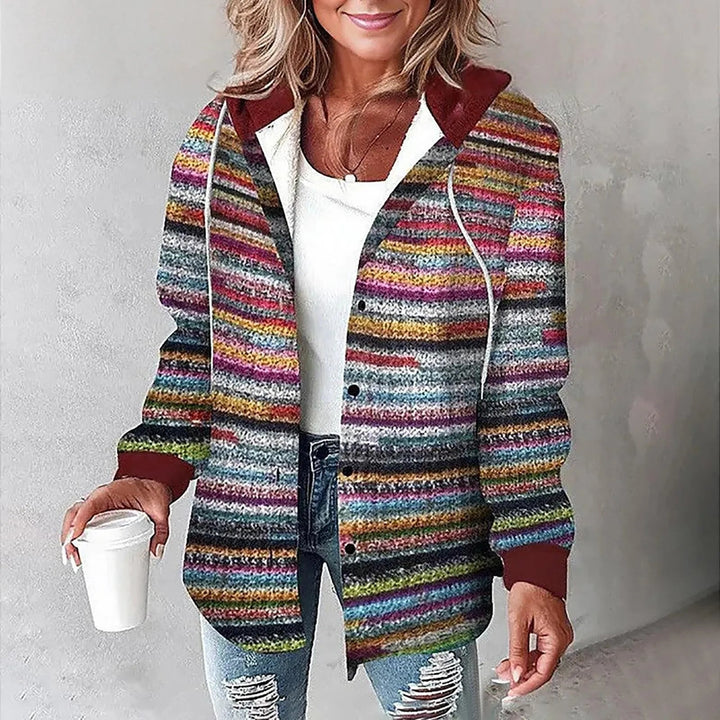 Women's Plaid Flannel Hooded Shirt Jacket