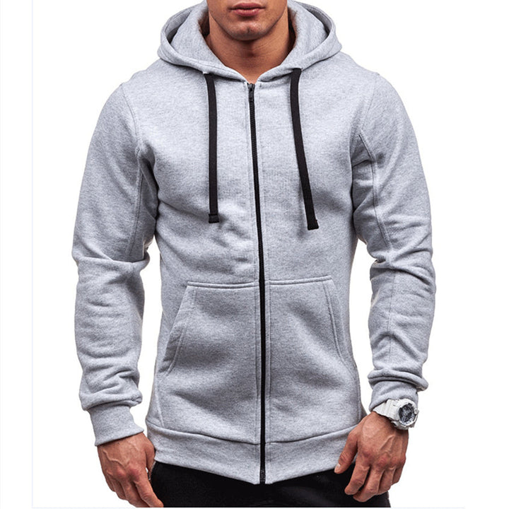 Men's Fleece Muscle Fit Zip-Up Hoodie
