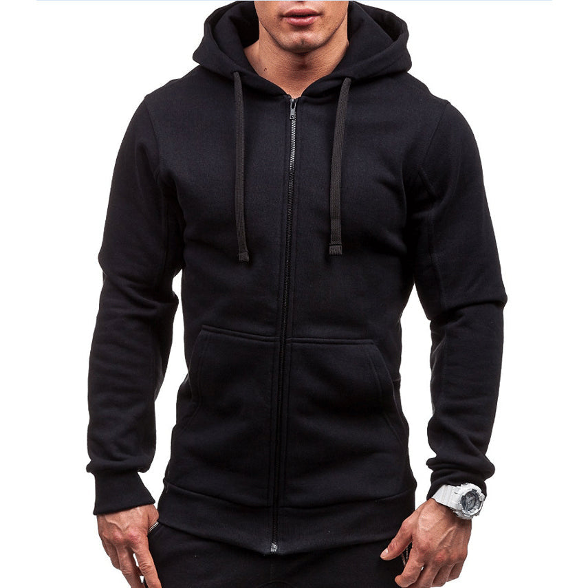 Men's Fleece Muscle Fit Zip-Up Hoodie