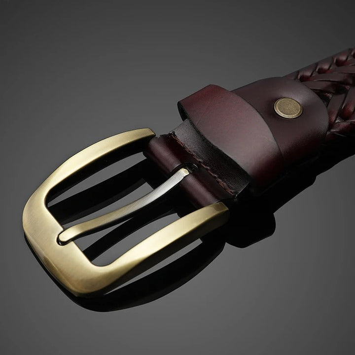 Men's Braided Leather Belt