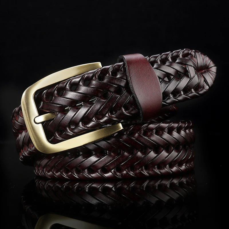 Men's Braided Leather Belt