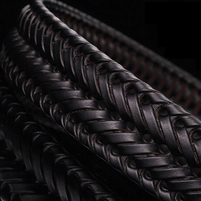 Men's Braided Leather Belt